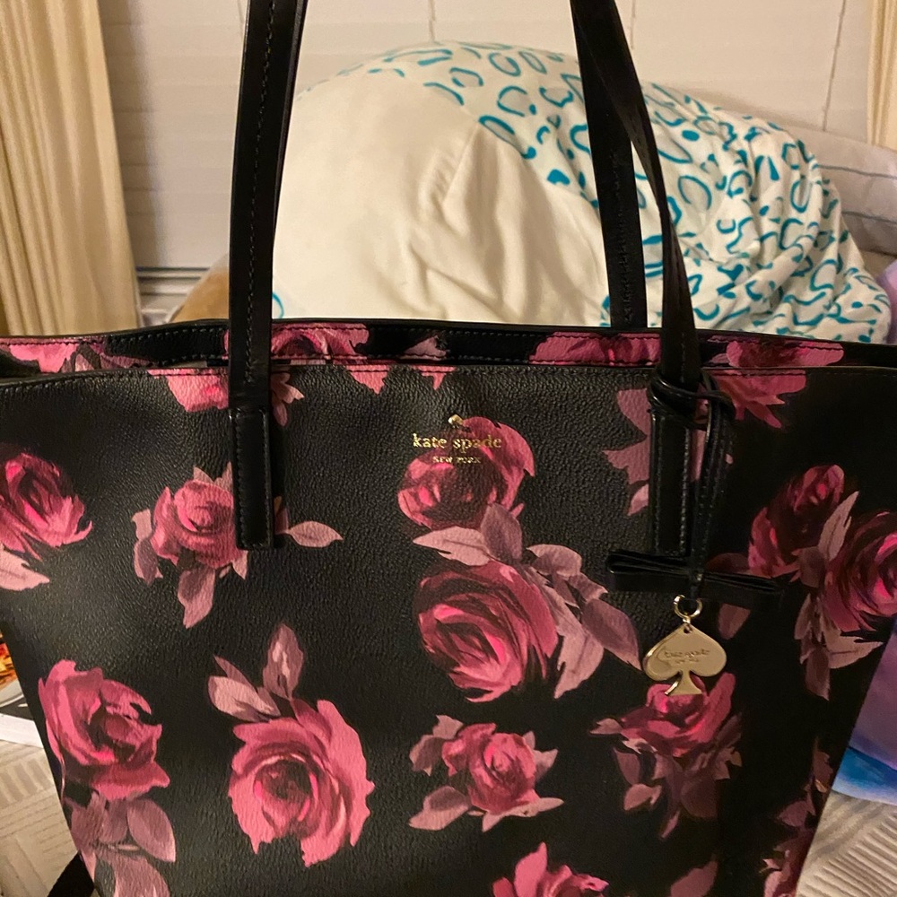 Kate Spade Hawthorne rose tote bag flower floral